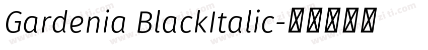 Gardenia BlackItalic字体转换